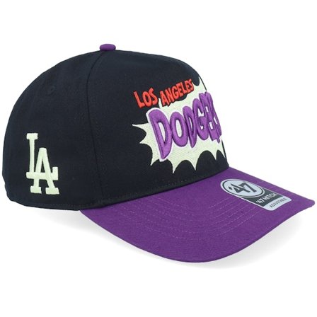 47 Brand - MLB Svart adjustable Keps - Los Angeles Dodgers MLB Pop 47 Hitch Cap Black/Purple A-Frame Adjustable @ Hatstore