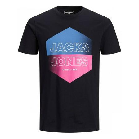 Jack & Jones, T -shirt 12191978 Zwart, Heren, Maat:M
