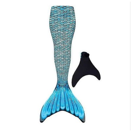 Slitesterk havfruehale for barn til svømming, Monofinne inkludert -allin.8.Blå