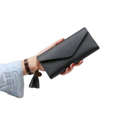 Sort Pung Dame Kvinde Ruskind med Kædekvast Guld Sort