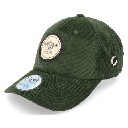 Pippi Langstrumpf - Grün Unconstructed Cap - Pippilotta Green/Sand Corduroy Dad Cap @ Hatstore