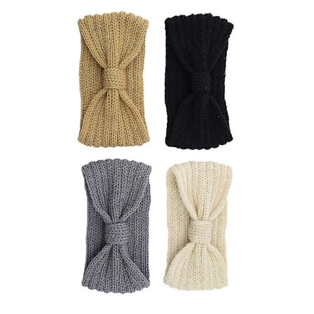 4 stk. Hæklet Pandebånd Varmt Hårbånd Hårpynt