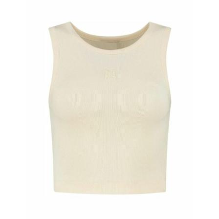 Nikkie, Rib Fall Top Beige, Dames, Maat:L