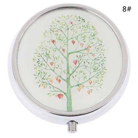 Foldbar pilleæske - essentiel til rejser, pilledelere, metalpilleæske, medicinbeholder, organizer, pastilleros pildoras estuche