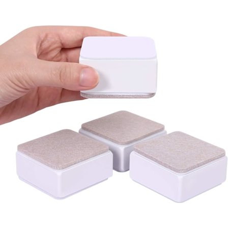 30mm Møbelforhøjere, 60mm Diameter Selvklæbende Højstyrke Sengeforhøjere Tilføjer 30mm Højde til Senge, Sofaer, Skabe