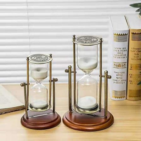 Vintage 15/30 minutters timeglas, 360 roterende sandur 30MIN