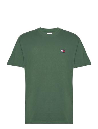 Tjm Clsc Tommy Xs Badge Tee T-shirts Short-sleeved Grønn Tommy Jeans*Betinget Tilbud