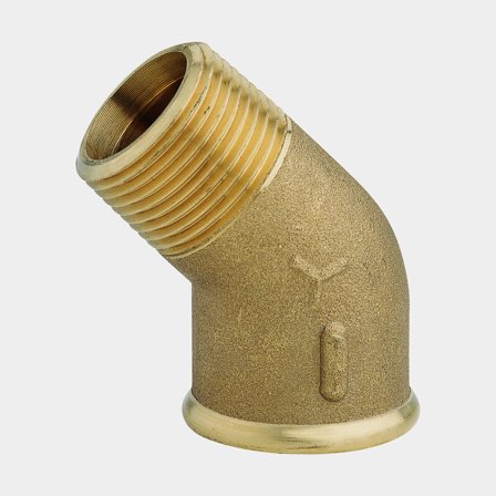 Pipe Elbow Maestrini 45° Elbow Male/Female, brass, angled 45°, 1" G (BSP) (female) to 1" G (BSP) (male)