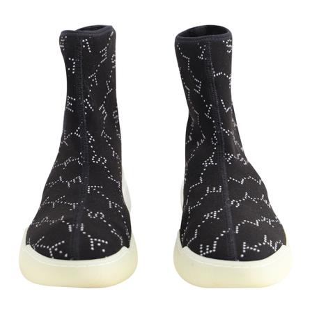 Stella McCartney Pre-owned, Loop Logo Embellished Sock Sneakers Zwart, Dames, Maat:38 EU