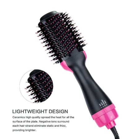 TG Hårbørste med varmluft 2 i 1 multifunktionel negativ ion hårtørrerkam