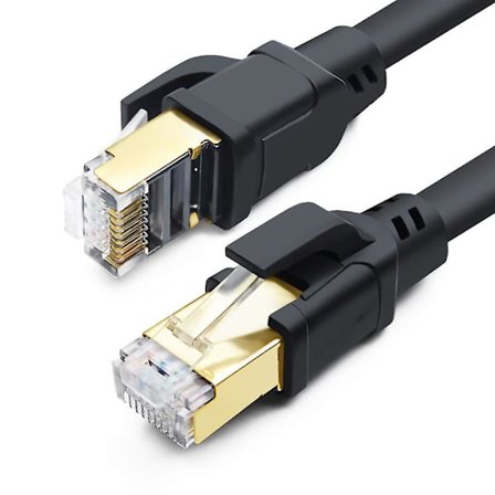Cat8 Ethernet-kabel 0,5m (2-pack), höghastighets 40gbps 2000mhz internetnätverkslan-kabel med guldpläterad RJ45-kontakt för router