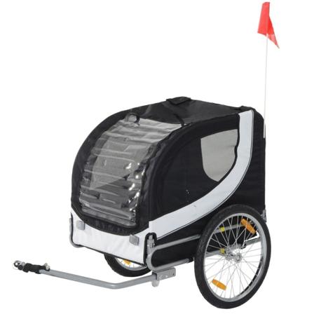 Rootz cykelsläp hundhållare - vit, svart - Oxford, stål - 51,18 cm x 28,74 cm x 37 cm