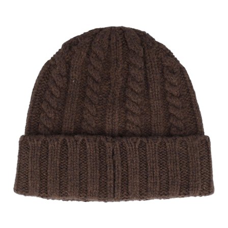Upfront - Brun cuff Lue - Cable Beanie Brown Cuff @ Hatstore