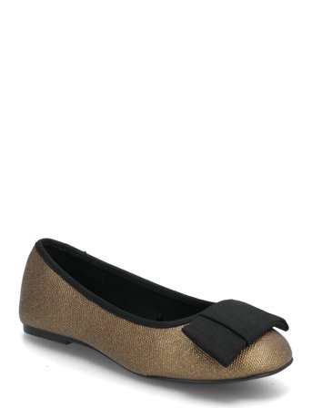 Mango Ballet Flats With Bows - Gold - 39