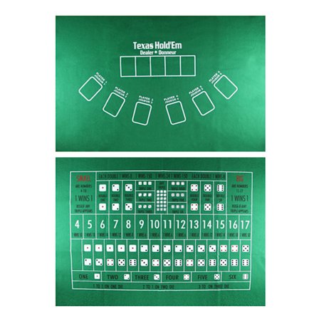 TX Hold'em Bordsduk Flanell 21 Poäng Tärningsmatta Casino Familjefest Pokerspel Underhållningsleksaker