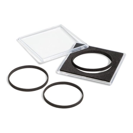 QUADRUM XL firkantede møntkapsler til mønt mellem Ø 42-58 mm - 5 stk.