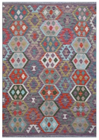 Piccolo Kilim Afghan Old Style Tappeto 126X178 Lana