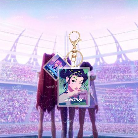 KPOP Akryl Nøglering Taske Vedhæng Tilbehør Smykker Stjerne Surround Julegave 1 stk