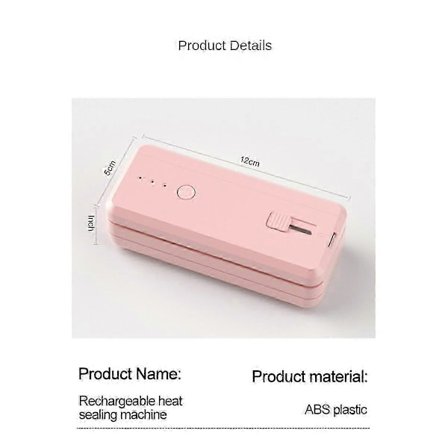Bærbar Mini Varmeforsegler Mini Poseforsegler Varmeforsegler Håndholdt Forsegler Pose for Potetgullposer Plastpose