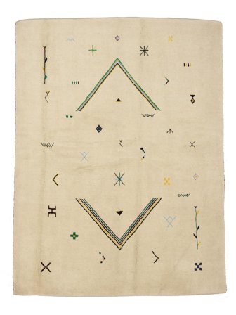 Tapis Moroccan Berbère 175X232 Orange/Beige (Laine, )