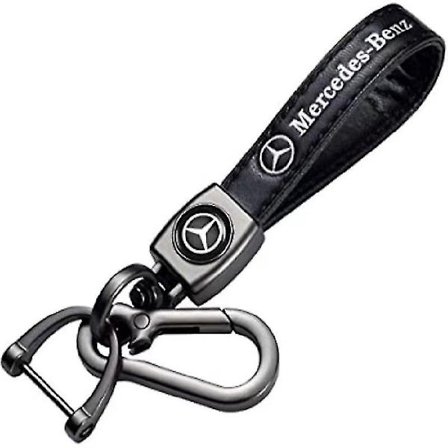 Lädernyckelring Kroknyckelhänge med bil D-logotyp fjäderspänne & ring Kompatibel med huvudbil D Ny