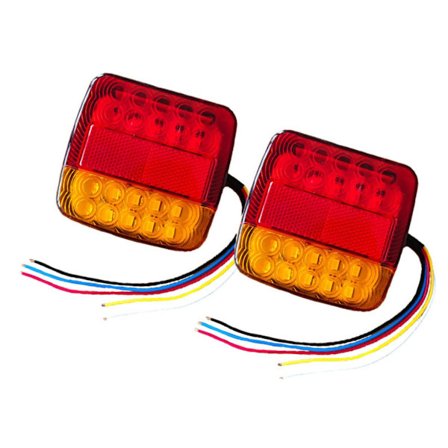 2x Trailer 26 LED Baklykta Nummerskyltljus Bakre Back Broms Stop Lamp