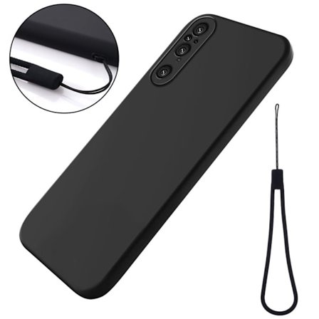 Matt Sony Xperia 1 V skal av flytande silikon - Svart