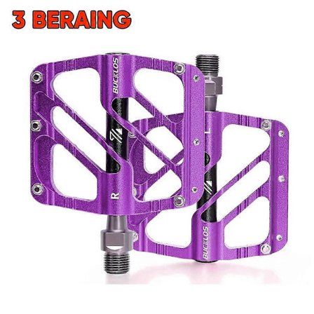 BUCKLOS Cykelpedaler 3 Lejer MTB Cykel Flad Pedal Platform Ultralet Skridsikker DU Leje Platform Pedaler til Cykeldele