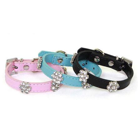 Hundhalsband Med Stenar I Form Av Blomma Xs Black Xs