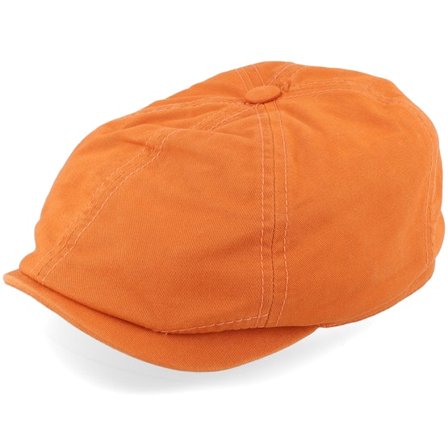 Stetson - Orange flatcap Keps - 6-panel Cap Cotton Twill Orange Flatcap @ Hatstore