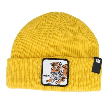 Kinder Goorin - Gelb cuff Mütze - Kinder The Wild Beanie Mini Beam Yellow Cuff @ Hatstore
