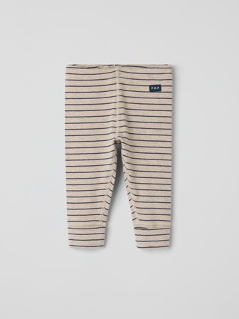 Polarn O. Pyret - Ribbed trousers striped - 62 - Childrenswear - brown