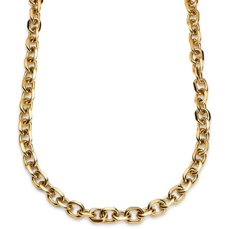 Essentials | 12 mm Goudkleurige Ketting met Kabelschakels voor mannen - Schakelkettingen