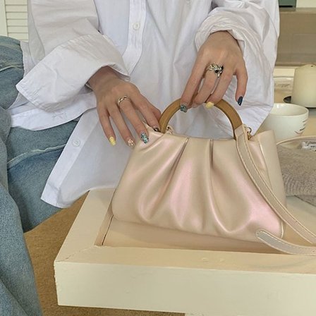 Dame Cloud Bag PU Håndveske ROSA