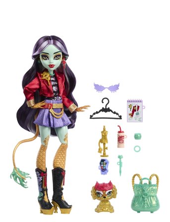 Monster High Jinafire Long Fashion Doll With Pet Dog Cloudy “Yun Yun” And 7 Accessories - Multi/patterned - ONE SIZE