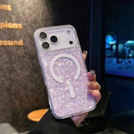 Sopii iPhone 17 -puhelimen kuoren kuvioon 17 värikäs glitter magneettikotelo 17 putoamista estävä suojakuori