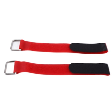 2 stk. fastgørelsesstropper nylon 20x200 mm justerbar elastisk cykel fast organizer bælte rød