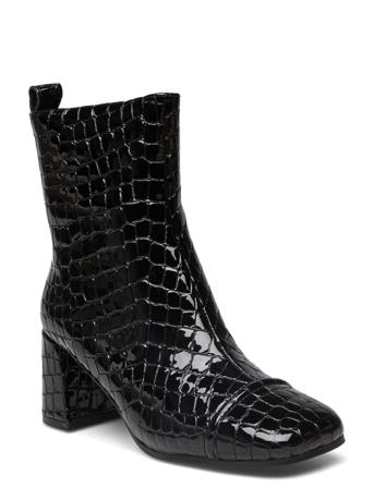 Boot Shoes Boots Ankle Boots Ankle Boot - Heel Svart Sofie Schnoor