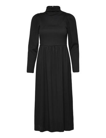 Slfminna Ls T-Neck Midi Dress B Black Selected Femme