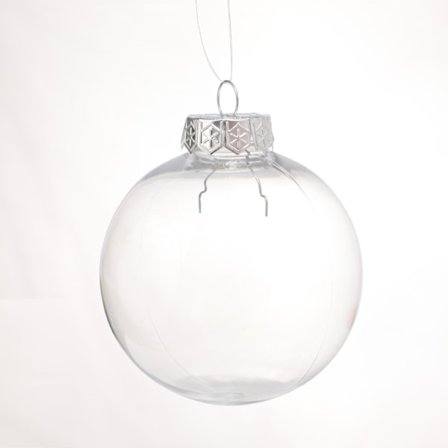 12-pakning klare plastjulekuler, fyllbare kuler til bryllupsfest