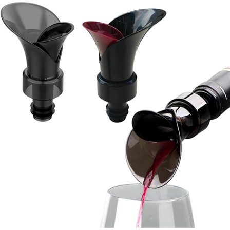 (2 st/Svart/Svart med röd) vinhällare vinhällare pip vinproppar vindispenser