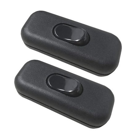 2 kpl Bi-pole Inter Toggle -kytkin 6a 250v Toggle -kytkin Himmennin/lamppukytkin, Musta