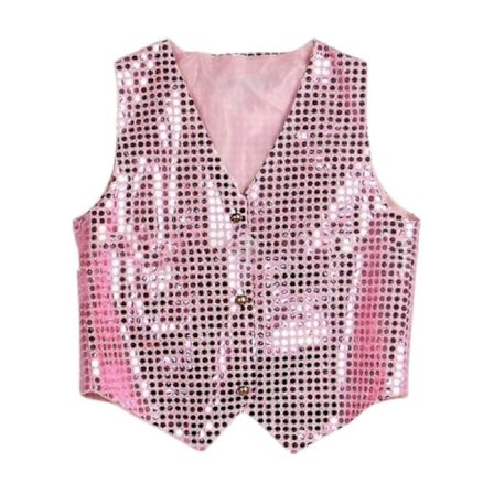 Festvest med Glimmer Unisex Farverige Børn Ærmeløs Sequin Vest - Perfekt