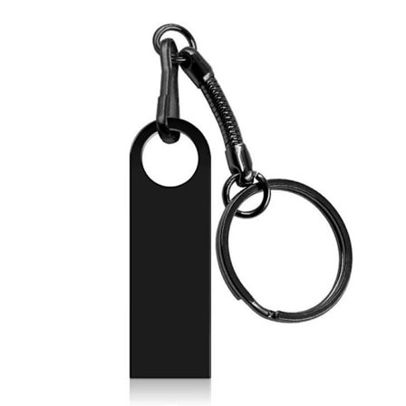 64 GB USB 2.0 Flash-stasjon exFAT Metall Thumb Drive 64 GB Svart