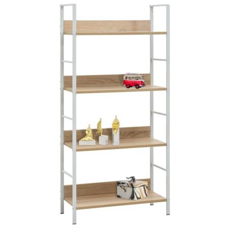 Vidaxl Bokhylla 4 Hyllplan Ek 60x27,6x124,5 Cm Spånskiva Brun