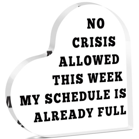 Sosiaalityöntekijän toimiston sisustus Hauska akryylitaulu kollegalle Ystävät Pomolle Toimistopöydän sisustus työntekijöille Pomonainen 