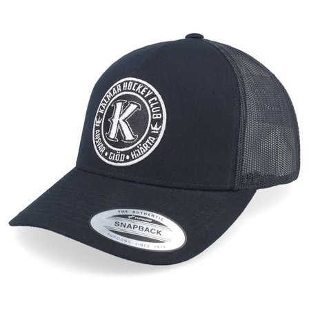 Hatstore - Kalmar HC Black/White Patch A-frame Black Trucker Trucker Black Cap - @ Hatstore