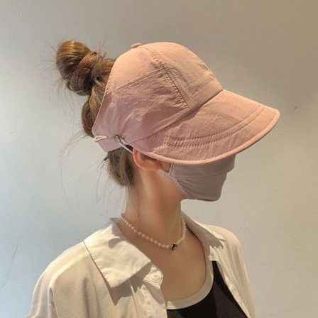 Solhat med bred skygge Foldbar fiskehat PINK