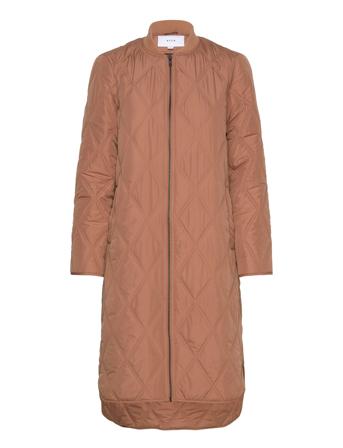Viquila New L/S Highlow Quilted Jacket/1 Brown Vila