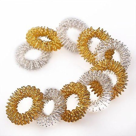 10 stk akupunktur finger massasjering ring helsepleie kropp akupressur
